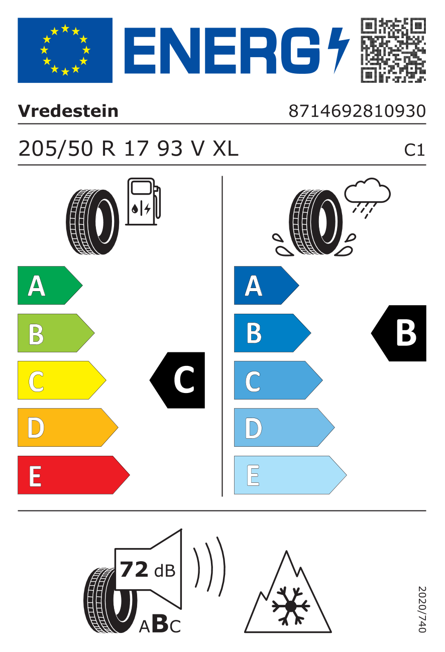 Vredestein Quatrac Pro+ 205/50 R17 93V XL Vredestein