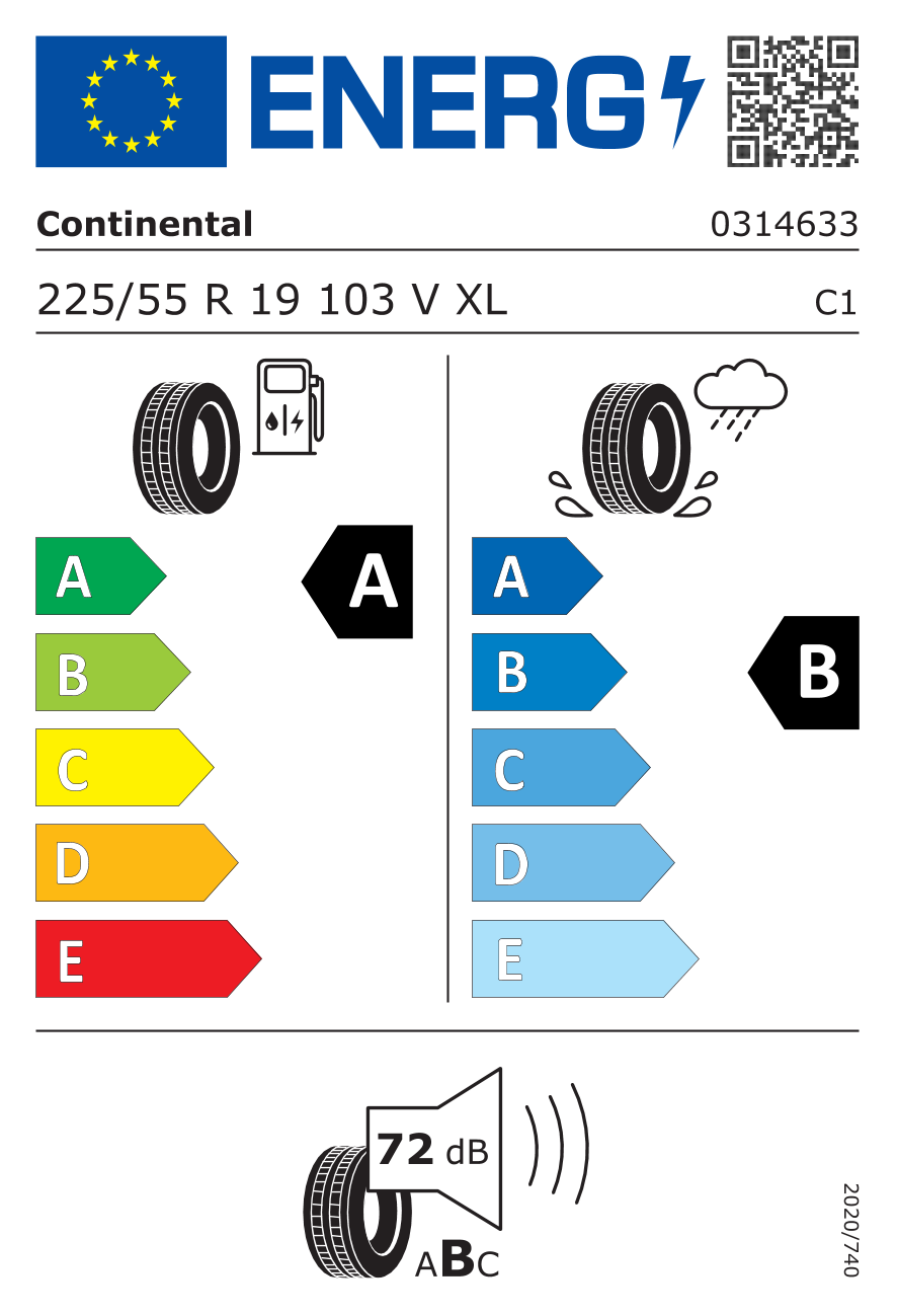 Continental PremiumContact 6 225/55 R19 V XL Continental