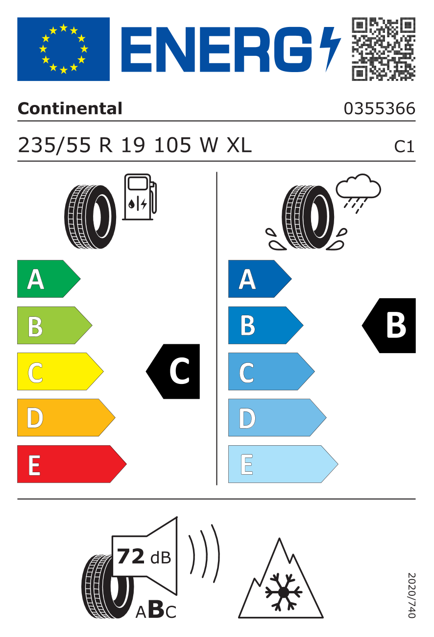 Continental WinterContact TS 850 P 235/55 R19 105W XL